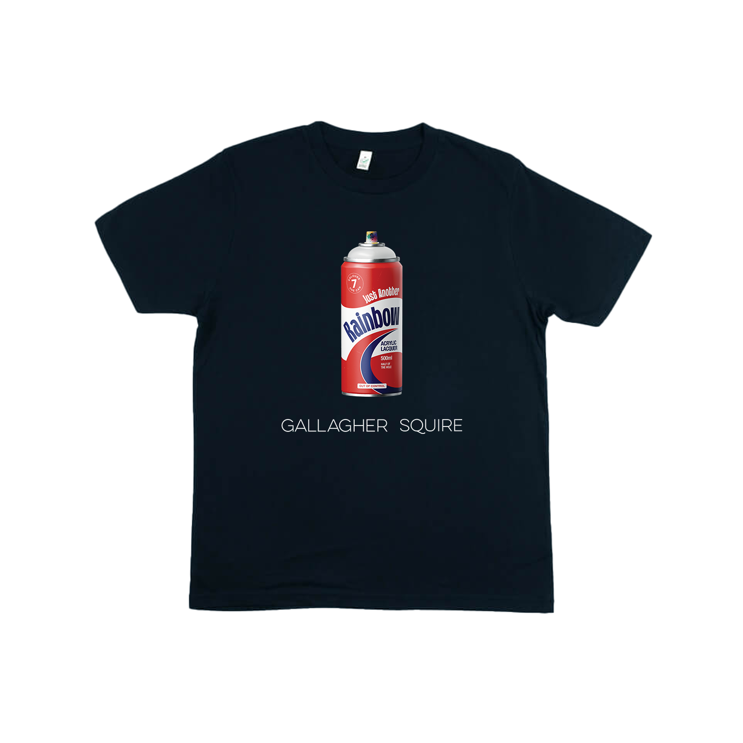 Liam Gallagher/John Squire Tシャツ ネイビー　XL Just Another Rainbow Spray Can Navy T-Shirt | Liam Gallagher John